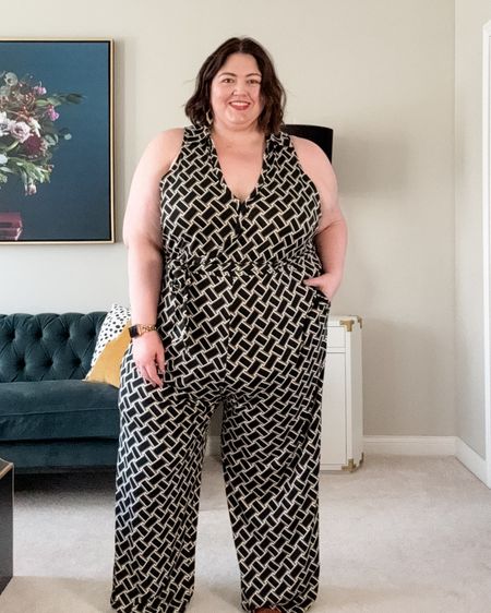 DVF x Target plus size try on size 4x jumpsuit  

#LTKplussize #LTKover40