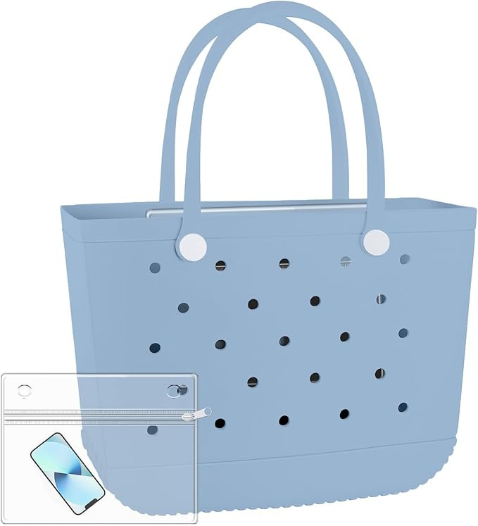 X-Large Rubber Tote Bag Waterproof Beach Washable Handbag Storage Bags Durable Modern Travel Spor... | Amazon (US)