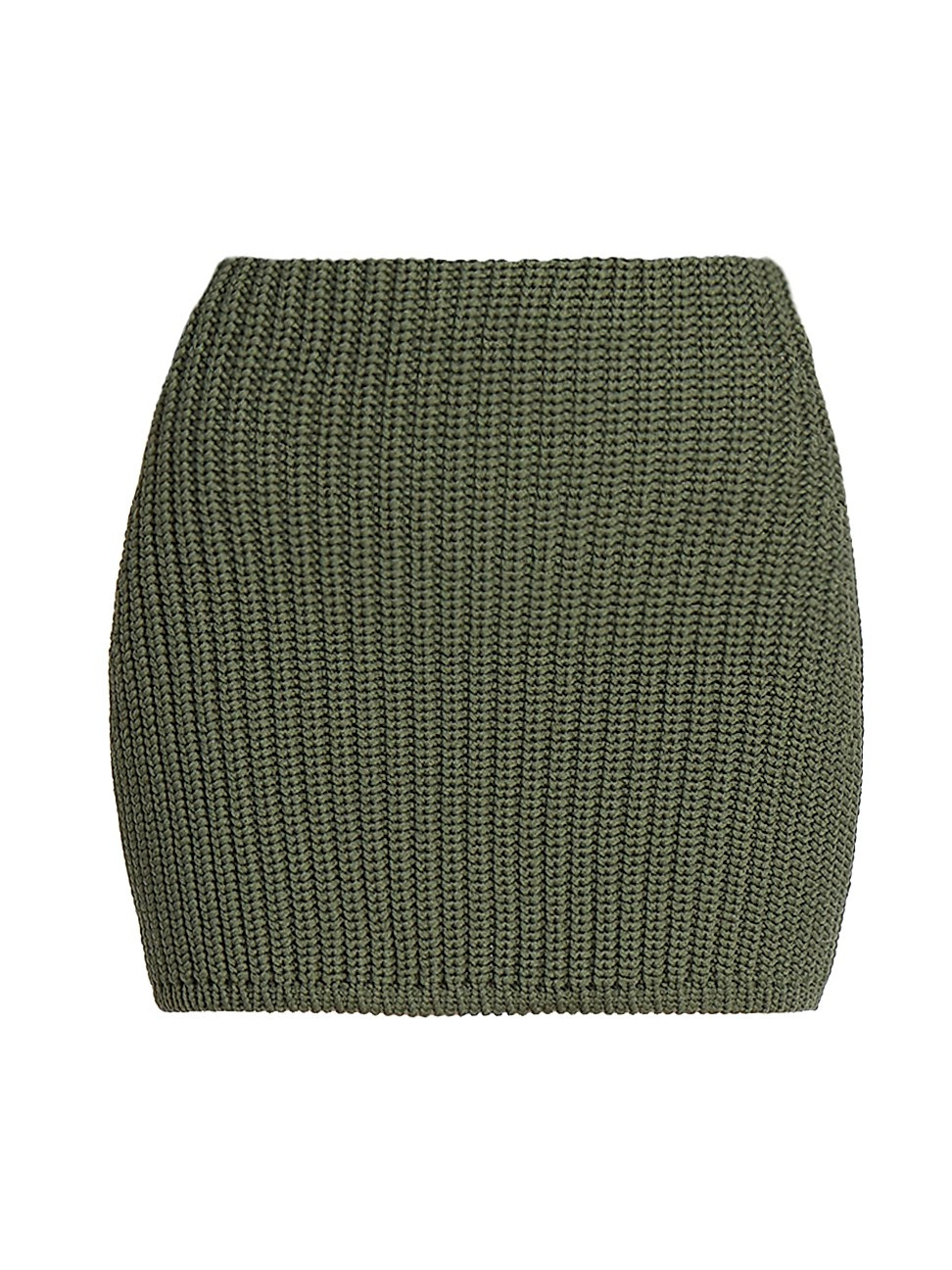 Women's Knit Body-Con Miniskirt - Khaki Green - Size XS | Saks Fifth Avenue
