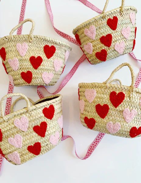 Valentine's Heart Basket - Pink & Red | JoJo Mommy