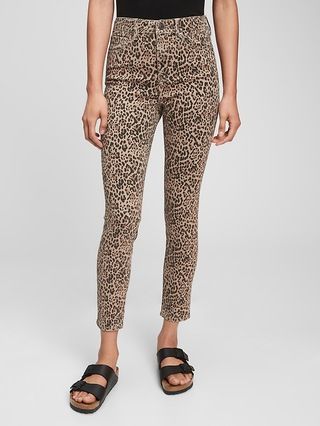 High Rise Universal Print Legging Jeans with Washwell™ | Gap Factory
