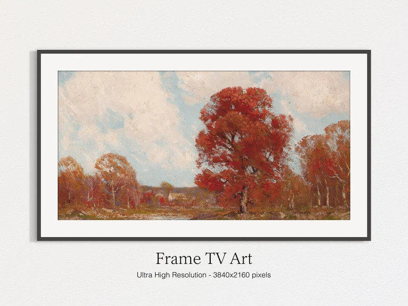 Fall Frame TV Art Autumn Trees Art for TV Frame Tv Art - Etsy | Etsy (US)