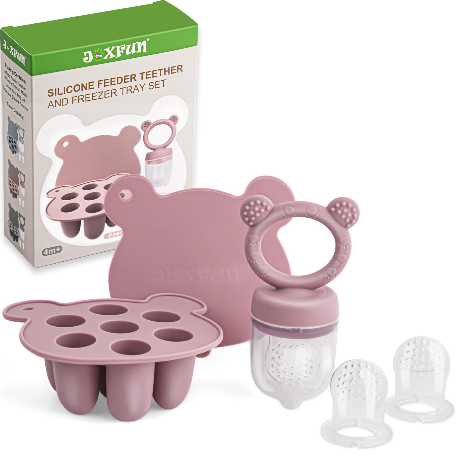 Silicone Baby Fruit Food Feeder Pacifier & Breastmilk Popsicle Freezer Molds, Baby Food Storage C... | Amazon (US)