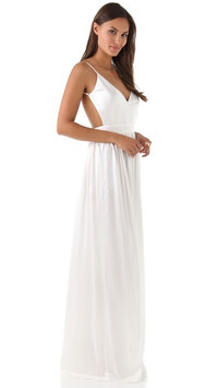 Click for more info about One By Contrarian Babs Bibb Maxi Dress - Natural White