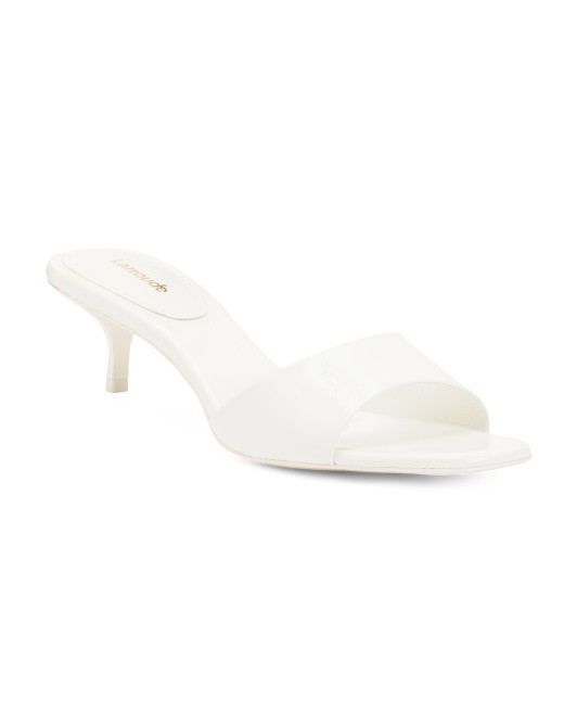 Made In Brazil Leather Greta Kitten Heel Mule Sandals | TJ Maxx