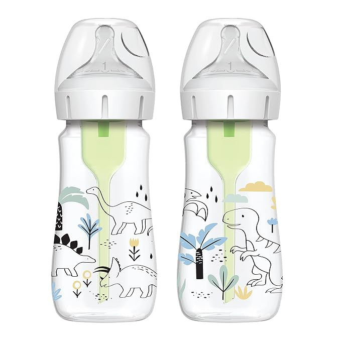 Dr. Brown's Natural Flow® Anti-Colic Options+™ Wide-Neck Baby Bottle Designer Edition Bottles,... | Amazon (US)