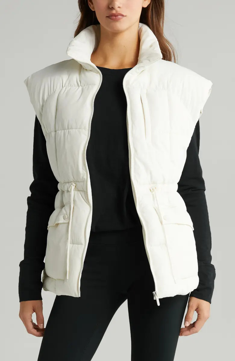 Adjustable Drawcord Waist Puffer Vest | Nordstrom Rack