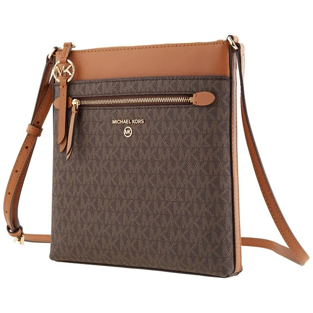 Michael Kors Signature Jet Set Small North South Flat Crossbody Bag - Walmart.com | Walmart (US)