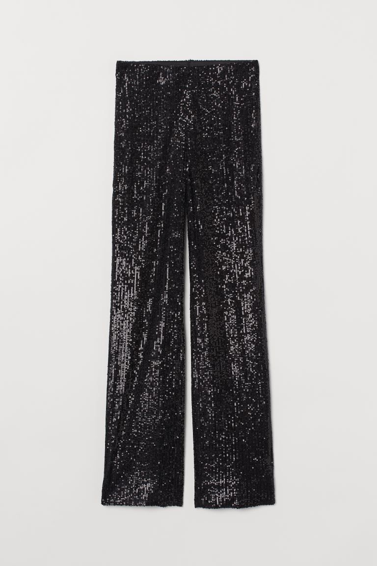 Wide-leg Sequined Pants | H&M (US)