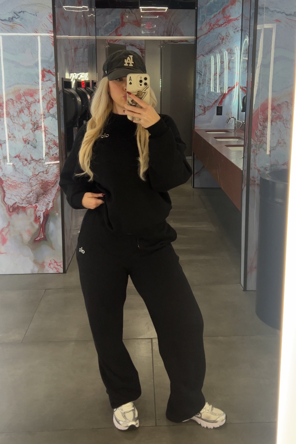 Coziest fall/winter sweat set 🖤 wearing a small in both! Runs large. 

#LTKSeasonal #LTKActive #LTKSaleAlert