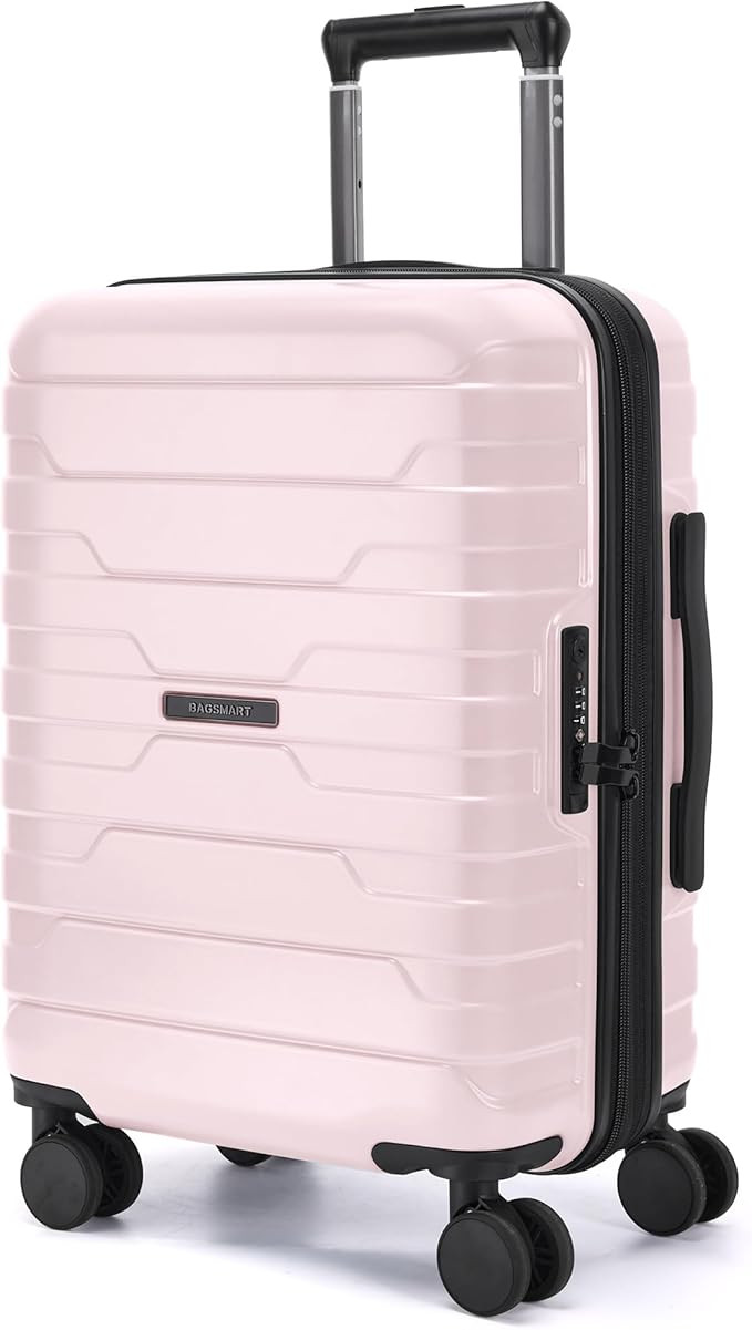 Amazon.com | BAGSMART Carry On Luggage 22x14x9 Airline Approved with Spinner Wheels,Lightweight 2... | Amazon (US)