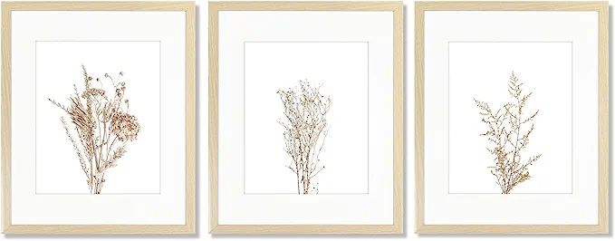 Botanical Wall Art Framed, Boho Wall Art Farmhouse Decor, Rustic Plant Wall Pictures Paintings, M... | Amazon (US)