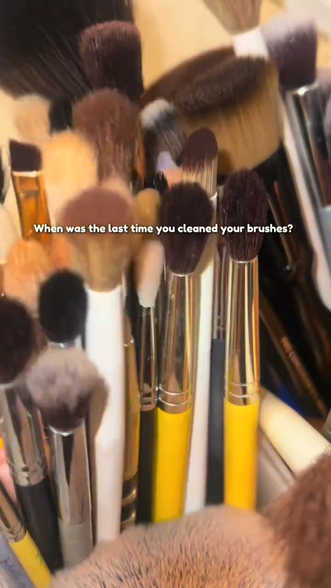 Just a friendly reminder to clean your brushes. This brush cleaner makes it easy! 