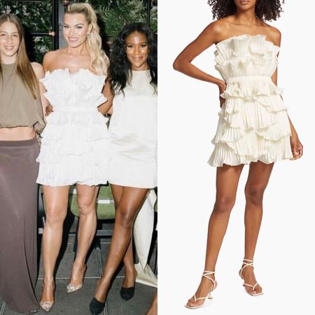 Lindsay Hubbard’s White Strapless Ruffle Dress 📸= @lindshubbs 