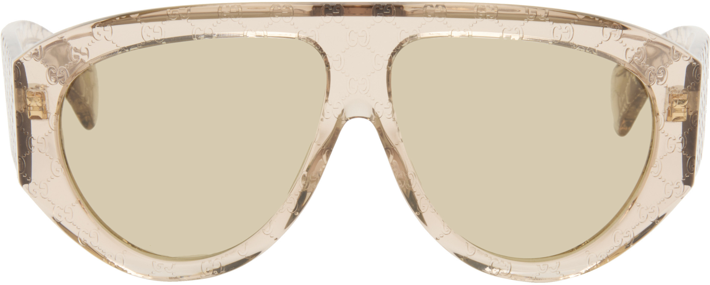 Gucci Pink Mask Frame Sunglasses | SSENSE