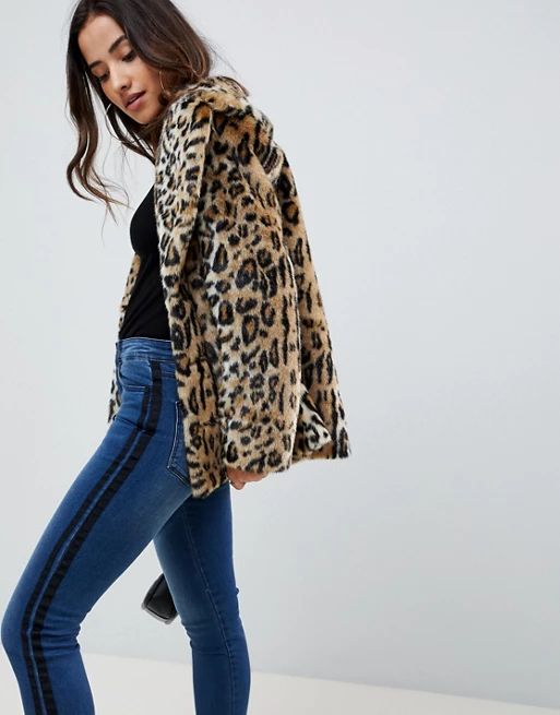 ASOS DESIGN animal faux fur coat | ASOS US