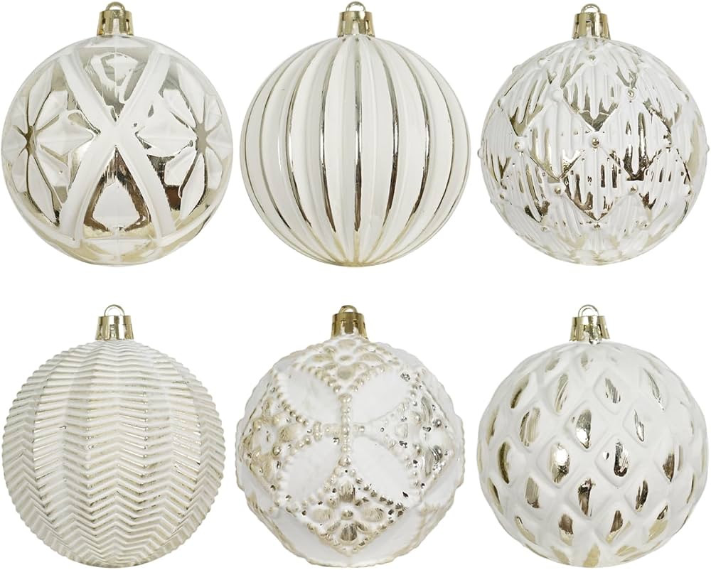 XmasExp Vintage Rustic Christmas Ball Ornaments Sets, 3.15” Plastic Farmhouse Distressed Tree D... | Amazon (US)