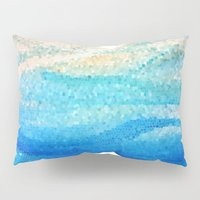 Coastal Pillow Case - Blue Teal Mosaic, Ocean Decor | Etsy (US)