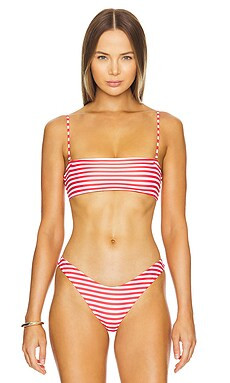 L'Academie by Marianna Cherie Top in Red & Ivory Stripe from Revolve.com | Revolve Clothing (Global)