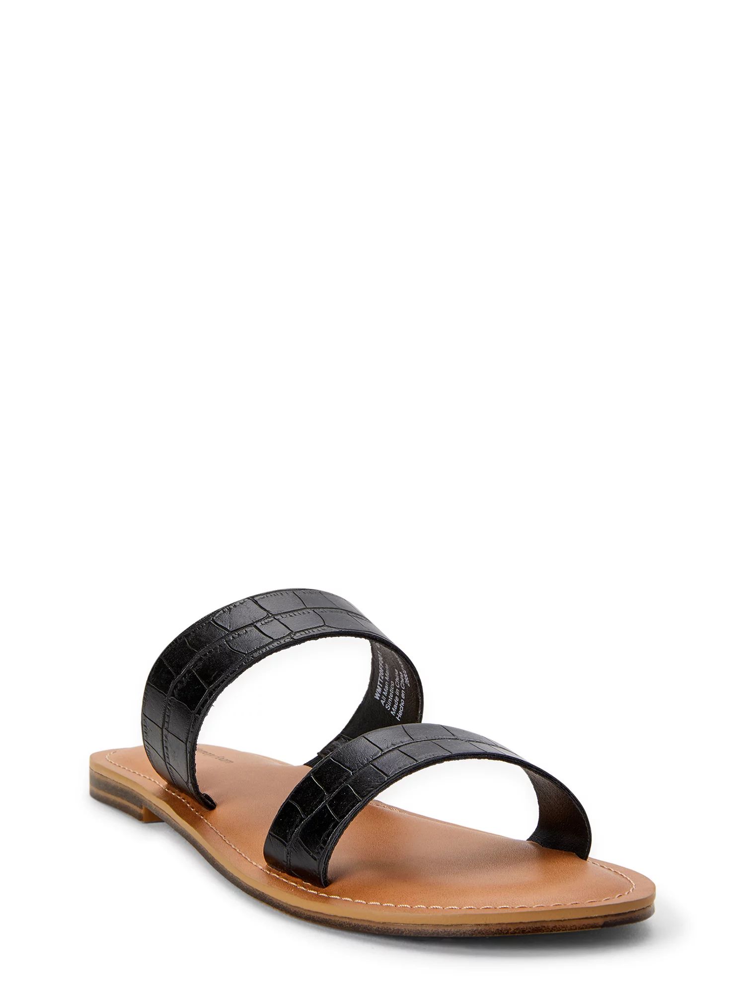 Time and Tru Women's Two Band Sandals | Walmart (US)