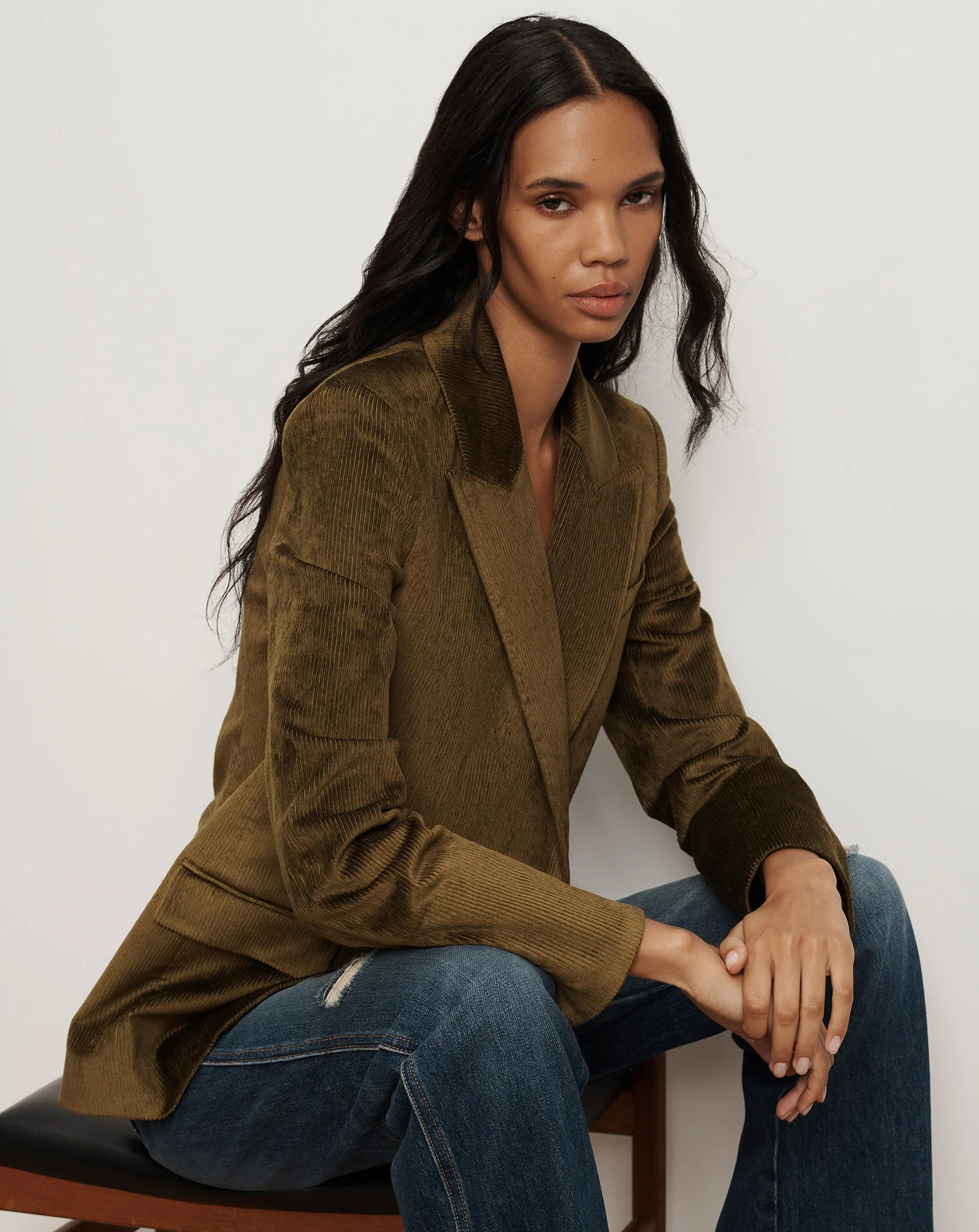Veronica Beard Sevyn Corduroy Dickey Jacket Moss | Veronica Beard