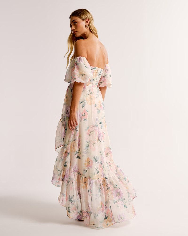 Women's Emerson Off-The-Shoulder Drama Maxi Dress | Women's Dresses & Jumpsuits | Abercrombie.com | Abercrombie & Fitch (US)