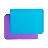 Munchkin Silicone Placemats for Kids, 2 Pack, Blue/Purple | Amazon (US)