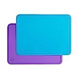 Munchkin Silicone Placemats for Kids, 2 Pack, Blue/Purple | Amazon (US)