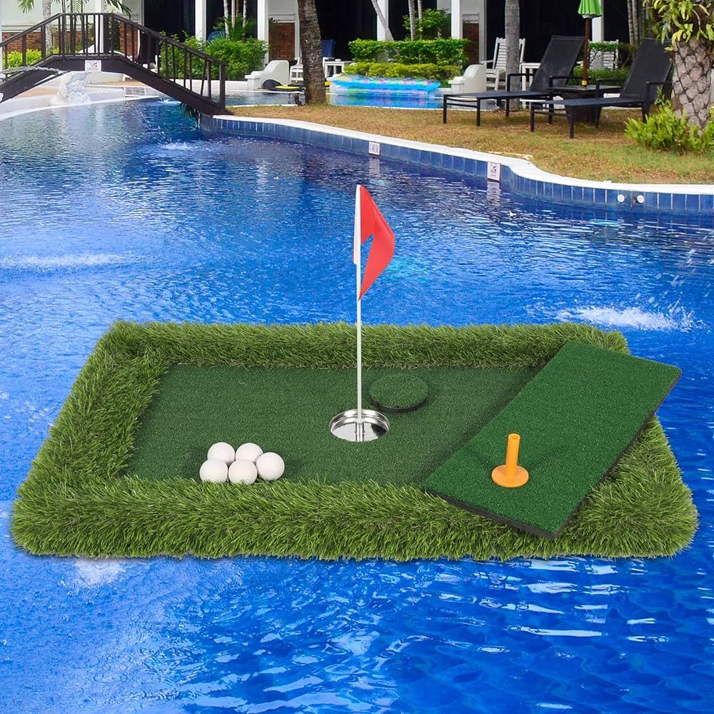 Lineslife Floating Golf Putting Mat for Pool,Golf Game Floating Chipping Green Practice Mat | Amazon (US)