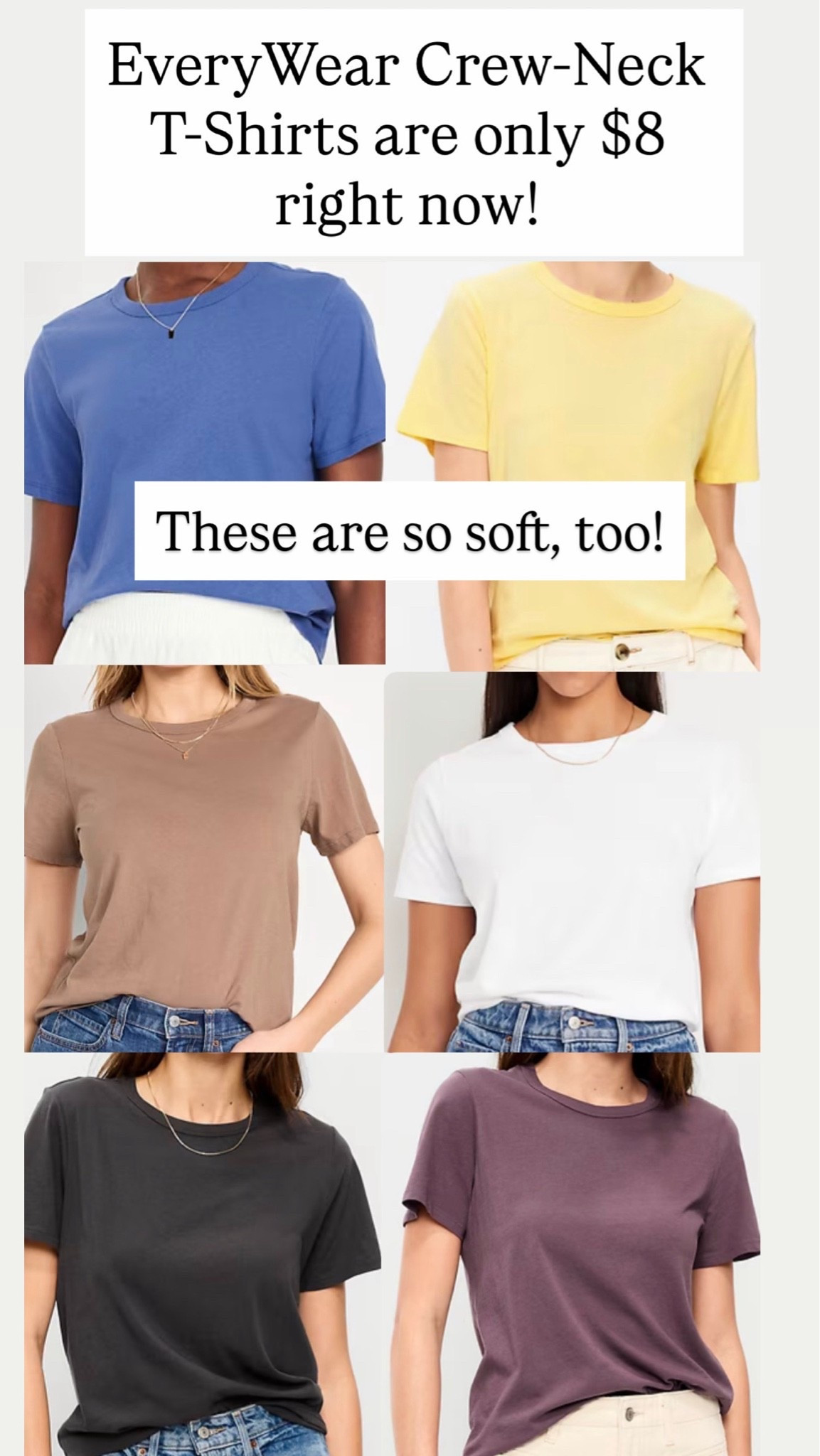 These T-shirts for women are only eight dollars right now! These are so soft great time to scoop these up!

#LTKSaleAlert