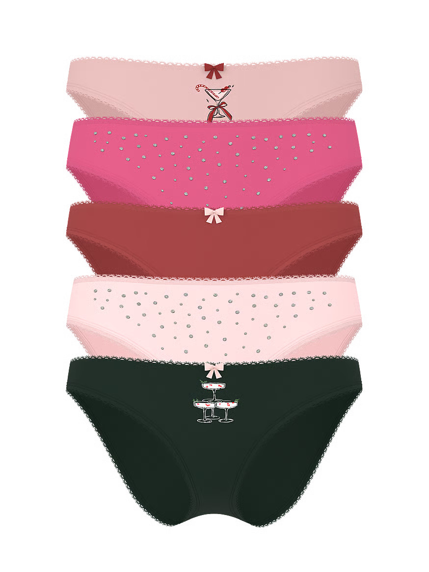 Buy 5-Pack Stretch Cotton Bikini Panties, Multi - Order PACKAGED-PANTY online - Victoria's Secret... | Victoria's Secret (US / CA )