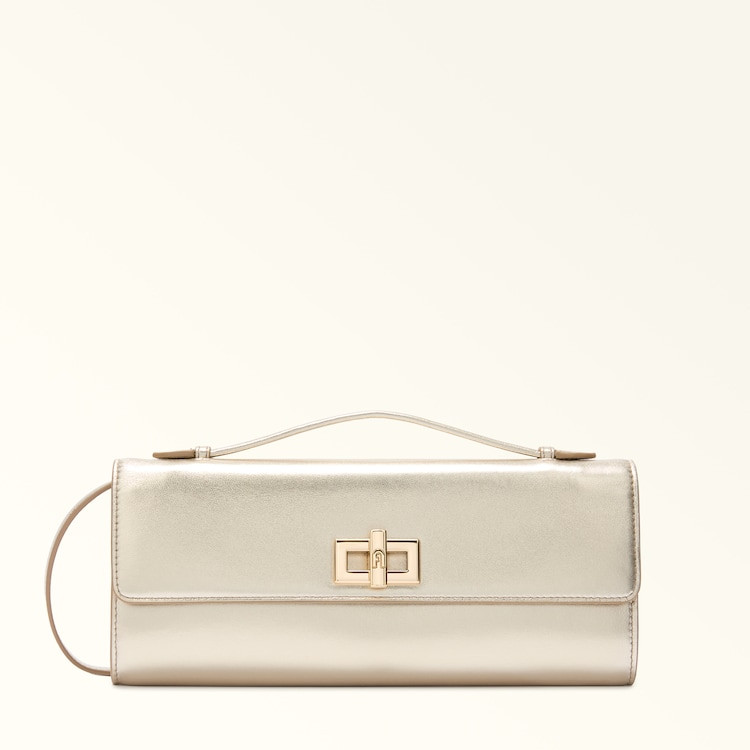 Furla Clara Clutch$268FINAL SALEColor:Colourcolor goldcolor gold | Furla US