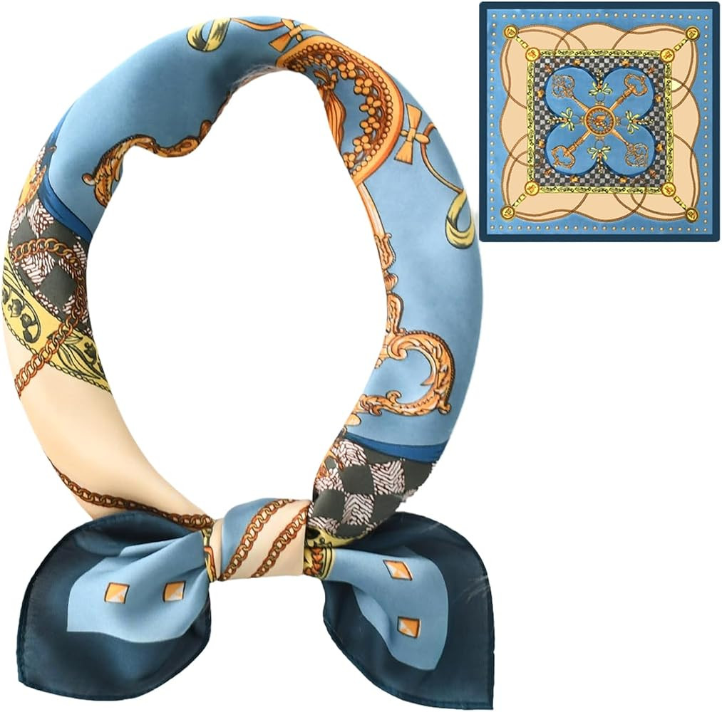 Satin Head Scarf Bandanas for Women Fashion Lightweight Silk Hair Scarves Neck Sleeping Headscarf... | Amazon (US)