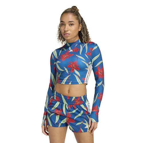 adidas Womens X Farm Rio Long Sleeve Casual Tops Casual - Green | Amazon (US)