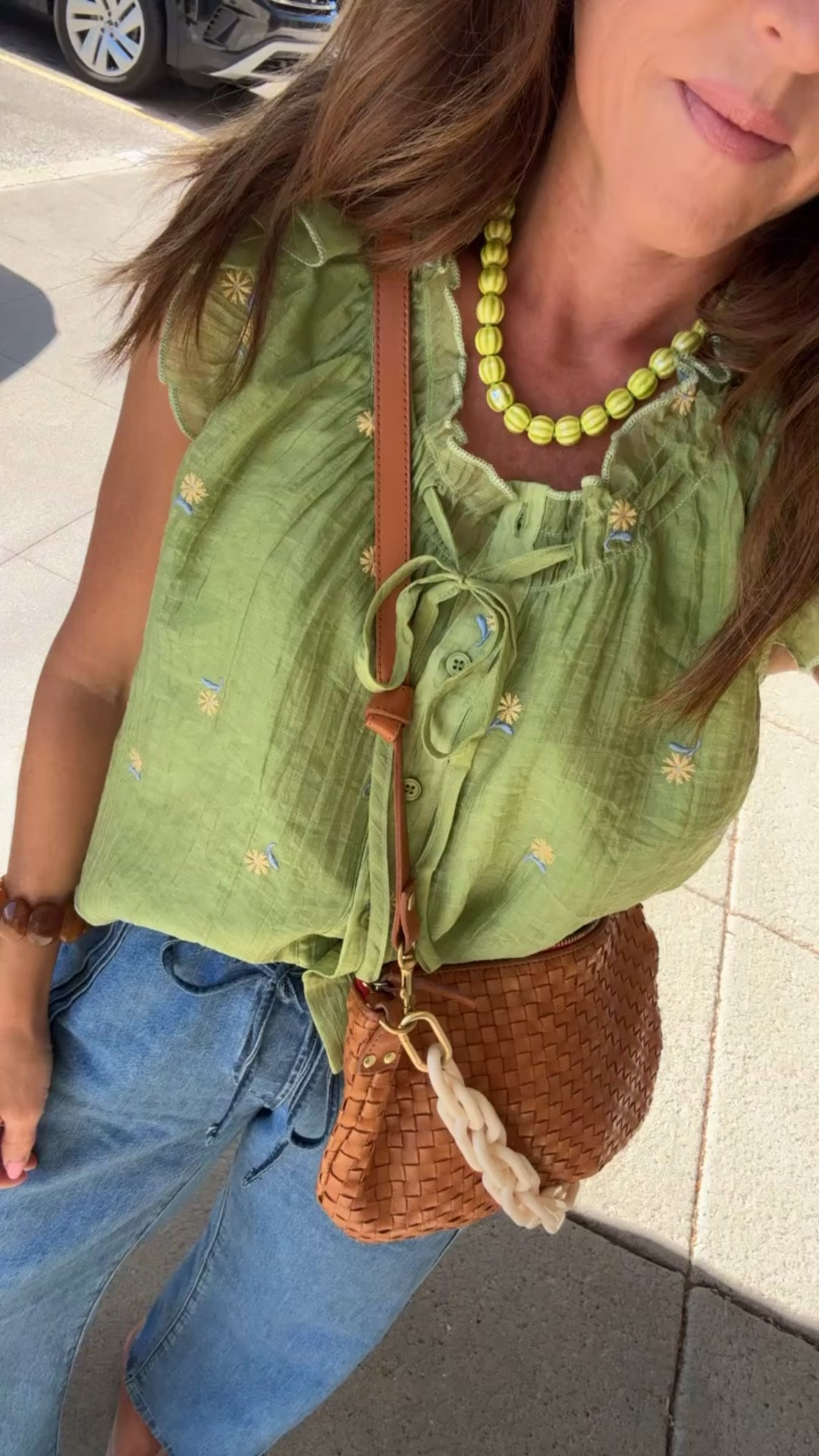 I’ll take all the pretty, girly blouses this Summer. 
S top here
XS pants 
Necklace / use code: twopeasinablog20

#LTKootd #LTKSeasonal #LTKOver40