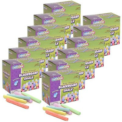 Pacon Blackboard Chalk 5 Assorted Colors 3/8" x 3-1/4" 60 Pieces Per Pack 12 Packs (CK-1761-12) | Target