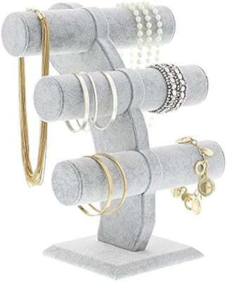 Velvet Jewelry Display Stand, 3 Tier (12 x 9.5 x 5.5 in.) | Amazon (US)
