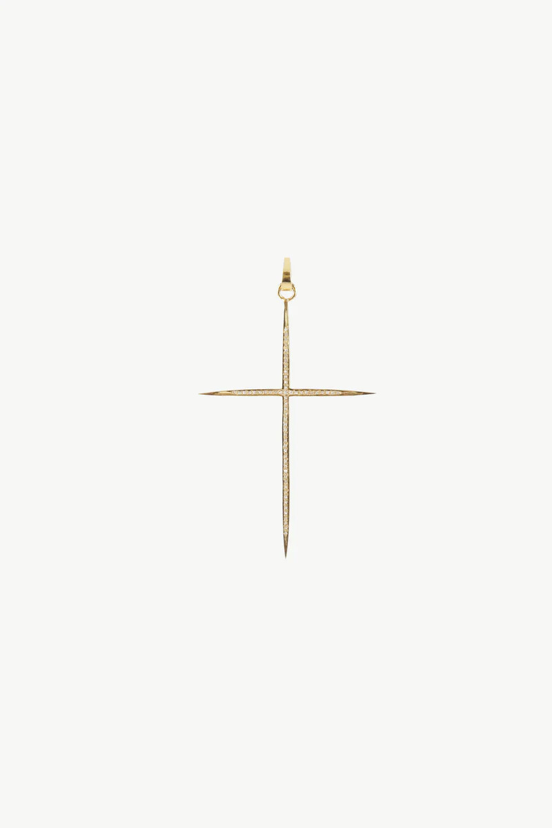 Large Pointy Pave Cross Pendant | Harvest Jewels