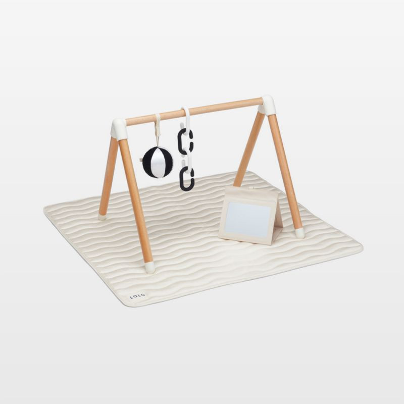 Lalo Oatmeal Wooden Baby Play Gym + Reviews | Crate & Kids | Crate & Barrel