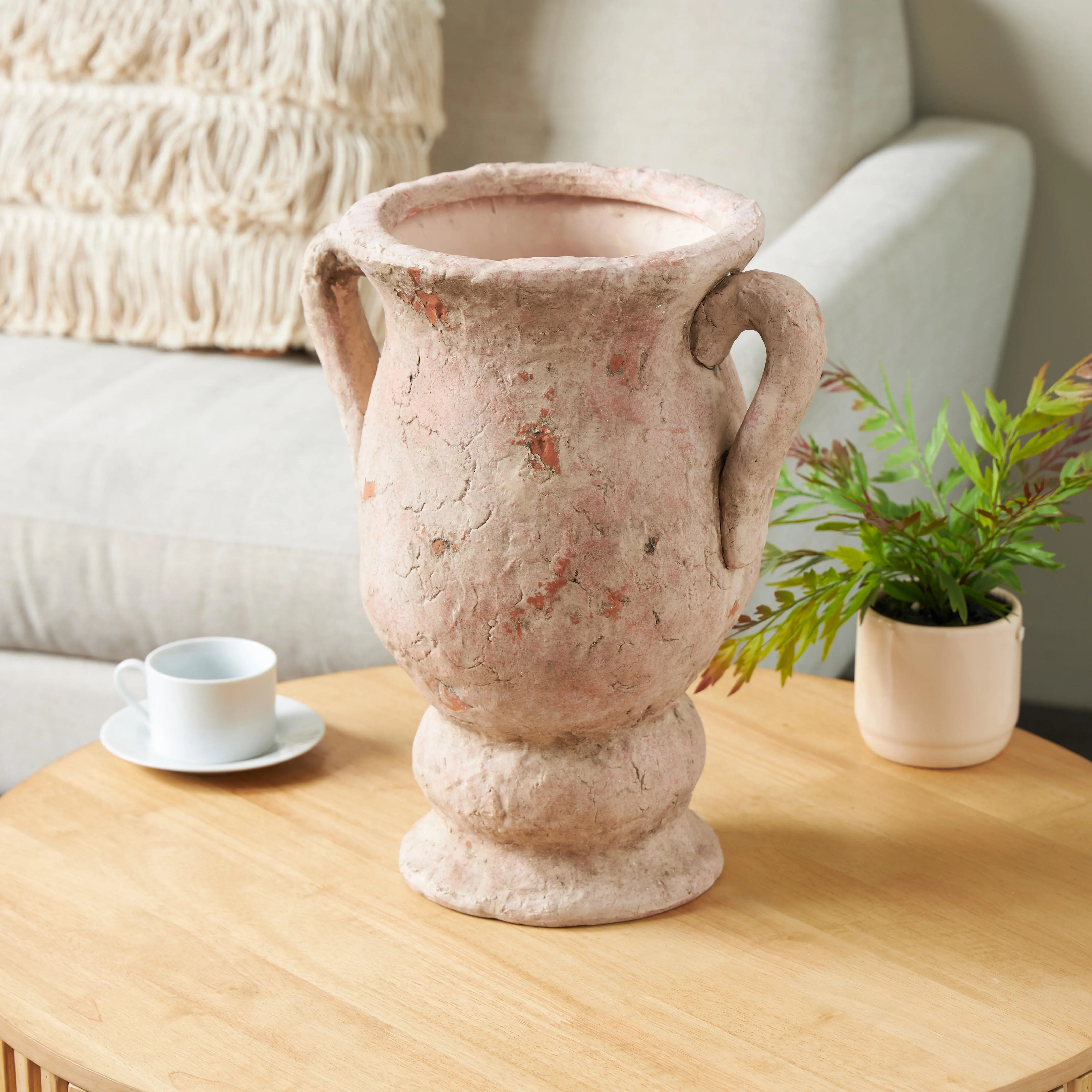 Bayberry Lane Distressed Decorative Vase, Pink | Ashley