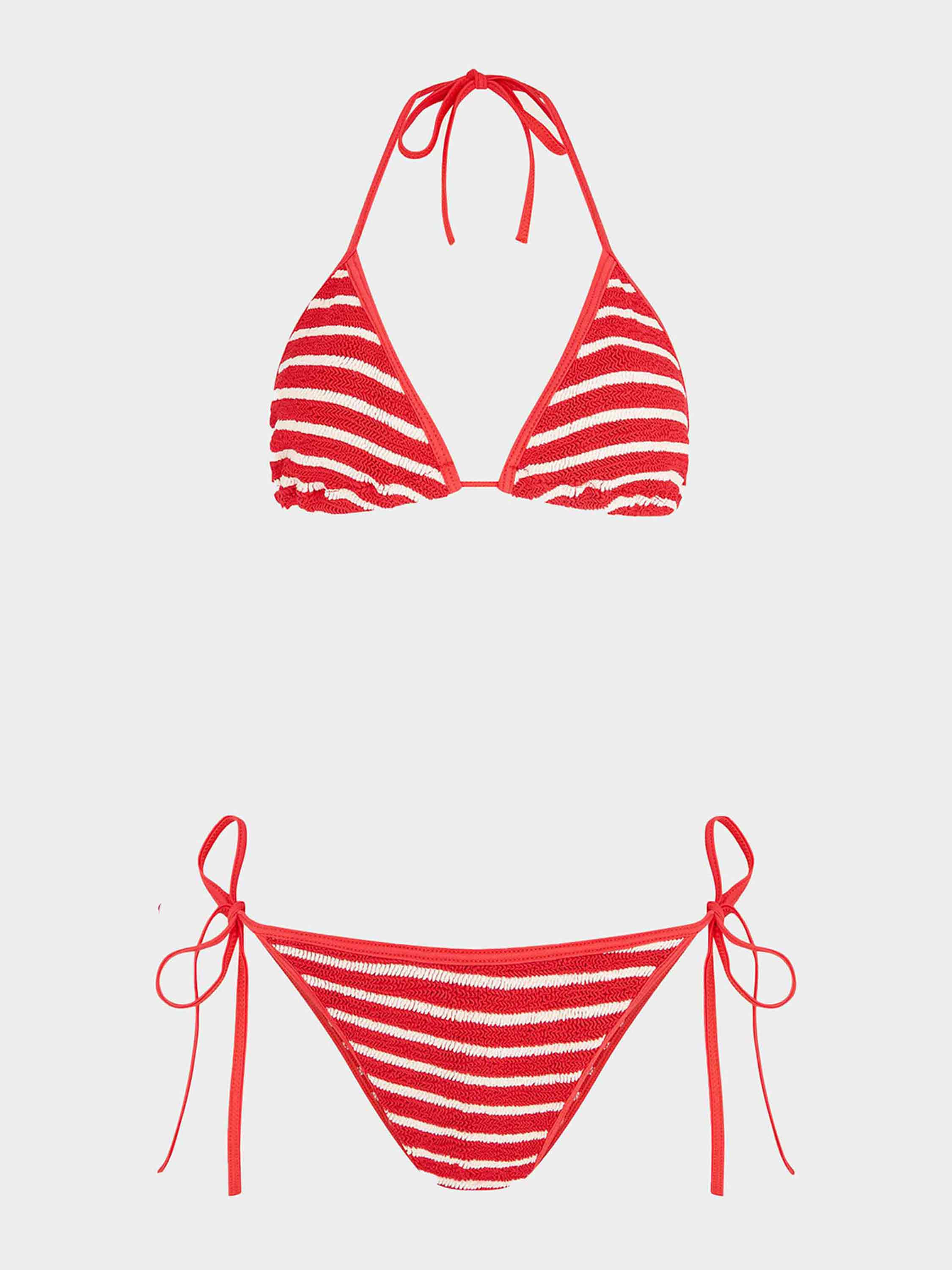 Gina Bikini - Red/White | One Size Swimwear | Hunza G - Red/White Stripe / One size | HUNZA G