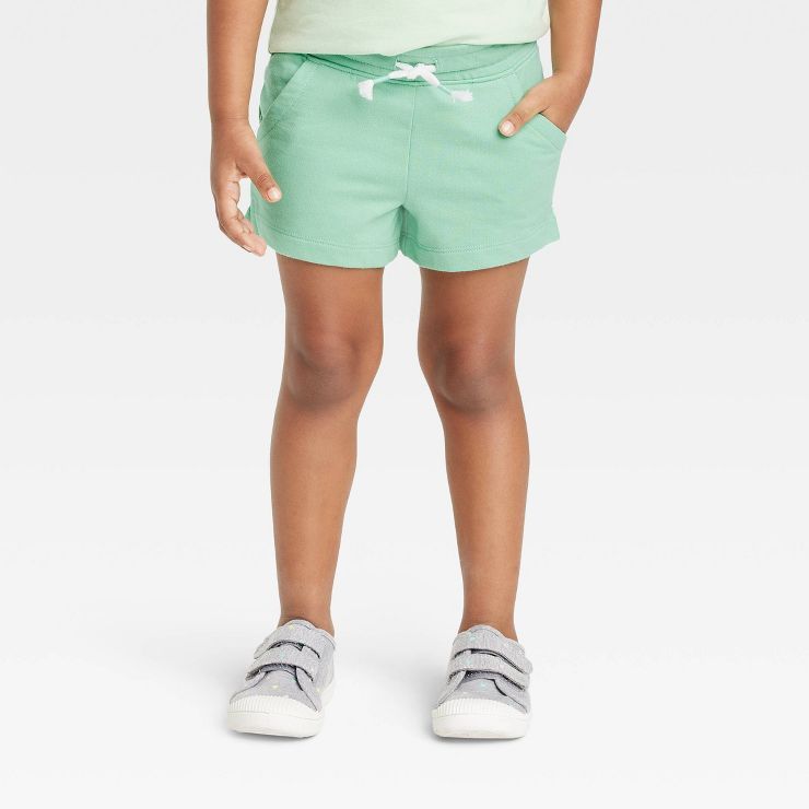 Toddler Girls' Knit Shorts - Cat & Jack™ Light Green | Target