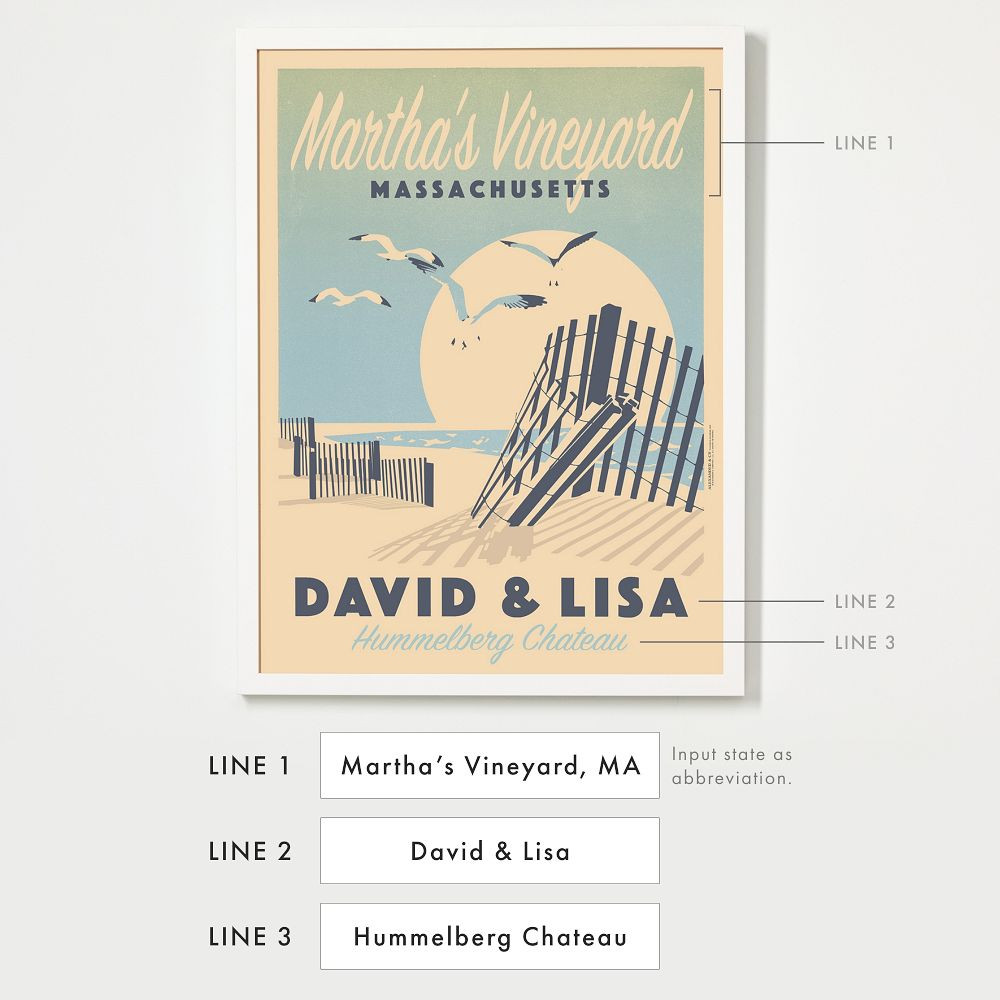 Beachside Personalized Wall Art | Mark and Graham