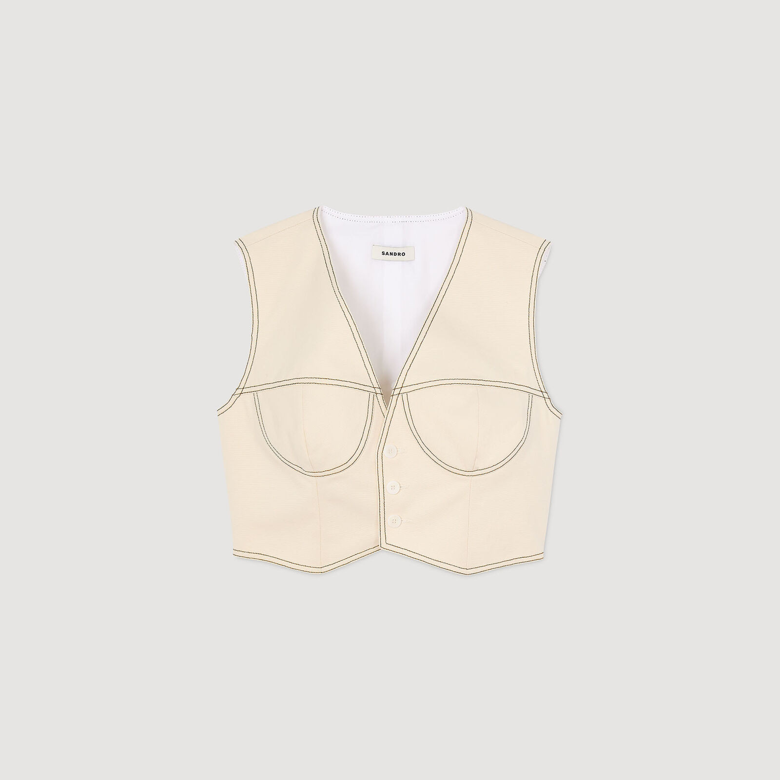 Denim cropped jacket | Sandro US | Sandro-Paris US