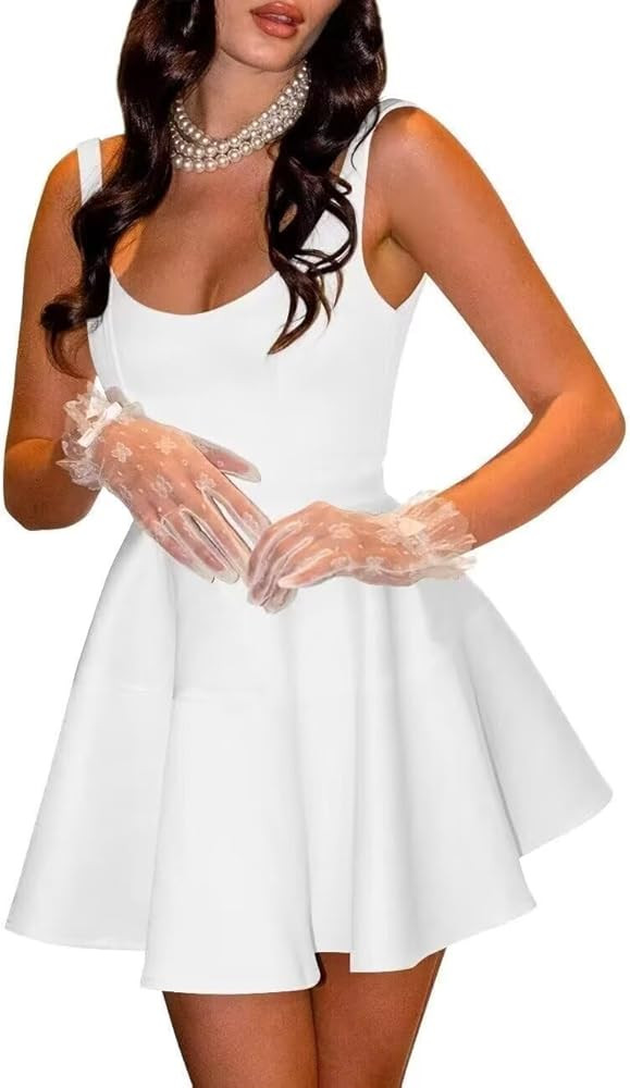 Corset Short Bridesmaid Dress for Women 2026 Satin Homecoming Dresses A Line Prom Formal Gowns | Amazon (US)