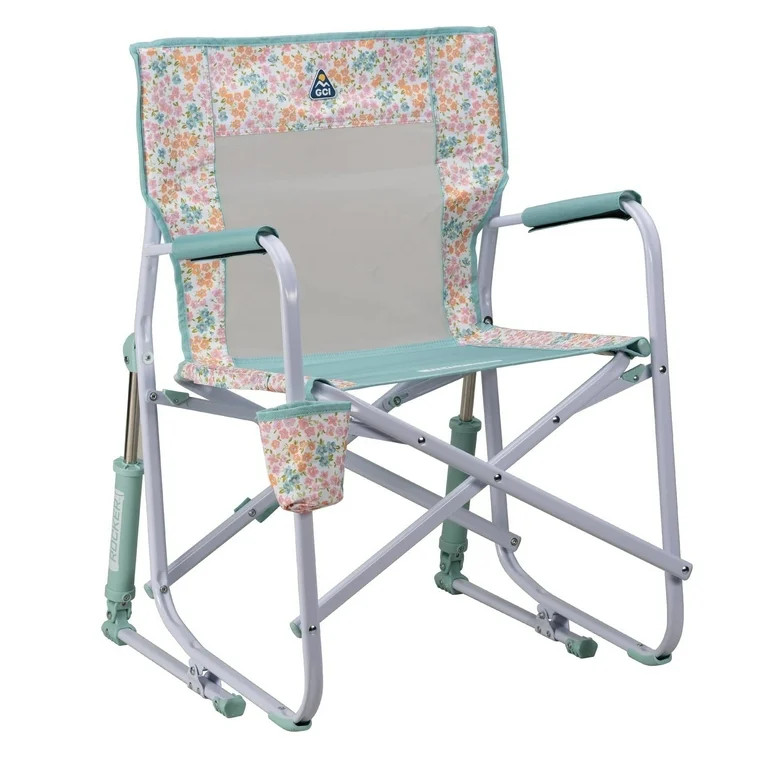 GCI Outdoor Freestyle Rocker Foldable Rocking Camp Chair, Teal Sundress | Walmart (US)
