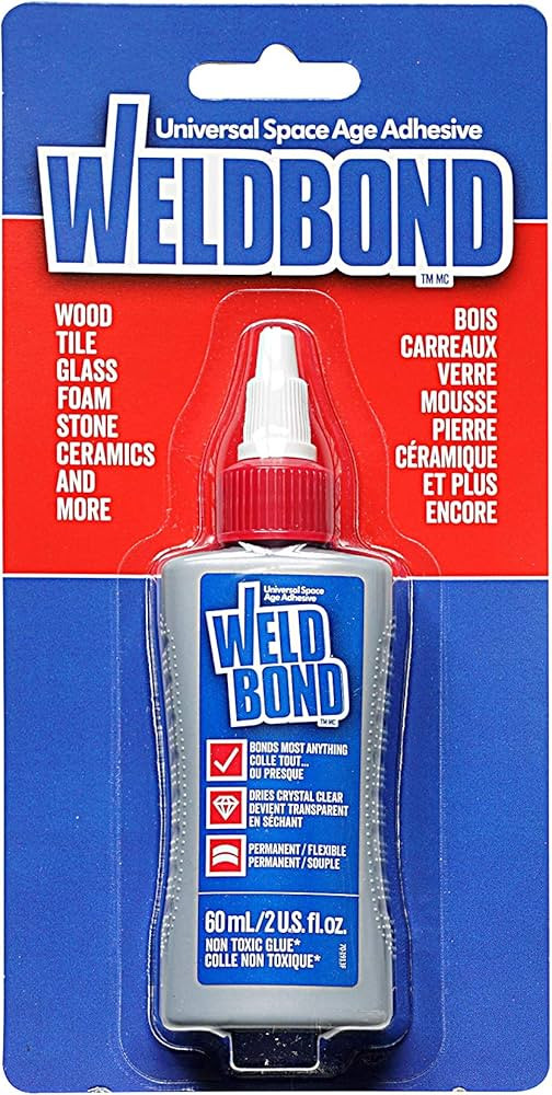 Weldbond Adhesive, 60 ml, 2 fl.oz, Non-toxic Adhesive for wood, tile, glass, hard foam, porous su... | Amazon (US)