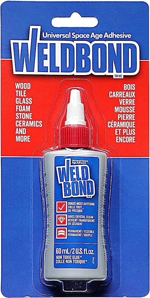 Weldbond Adhesive, 60 ml, 2 fl.oz, Non-toxic Adhesive for wood, tile, glass, hard foam, porous su... | Amazon (US)