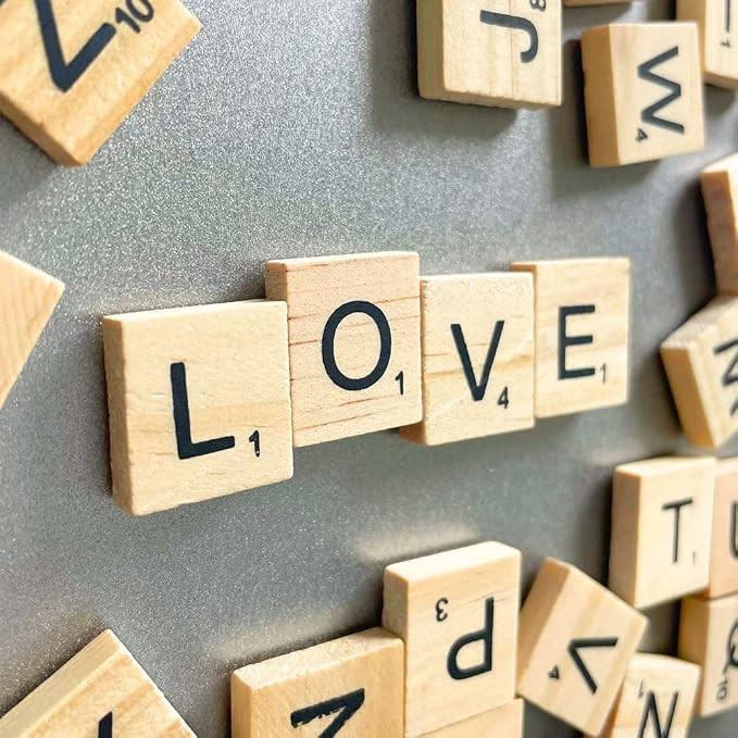 YJ PREMIUMS 100 PC Wood Magnetic Letter Tiles Magnets Big Large Square Wooden Alphabet Letters Ti... | Amazon (US)