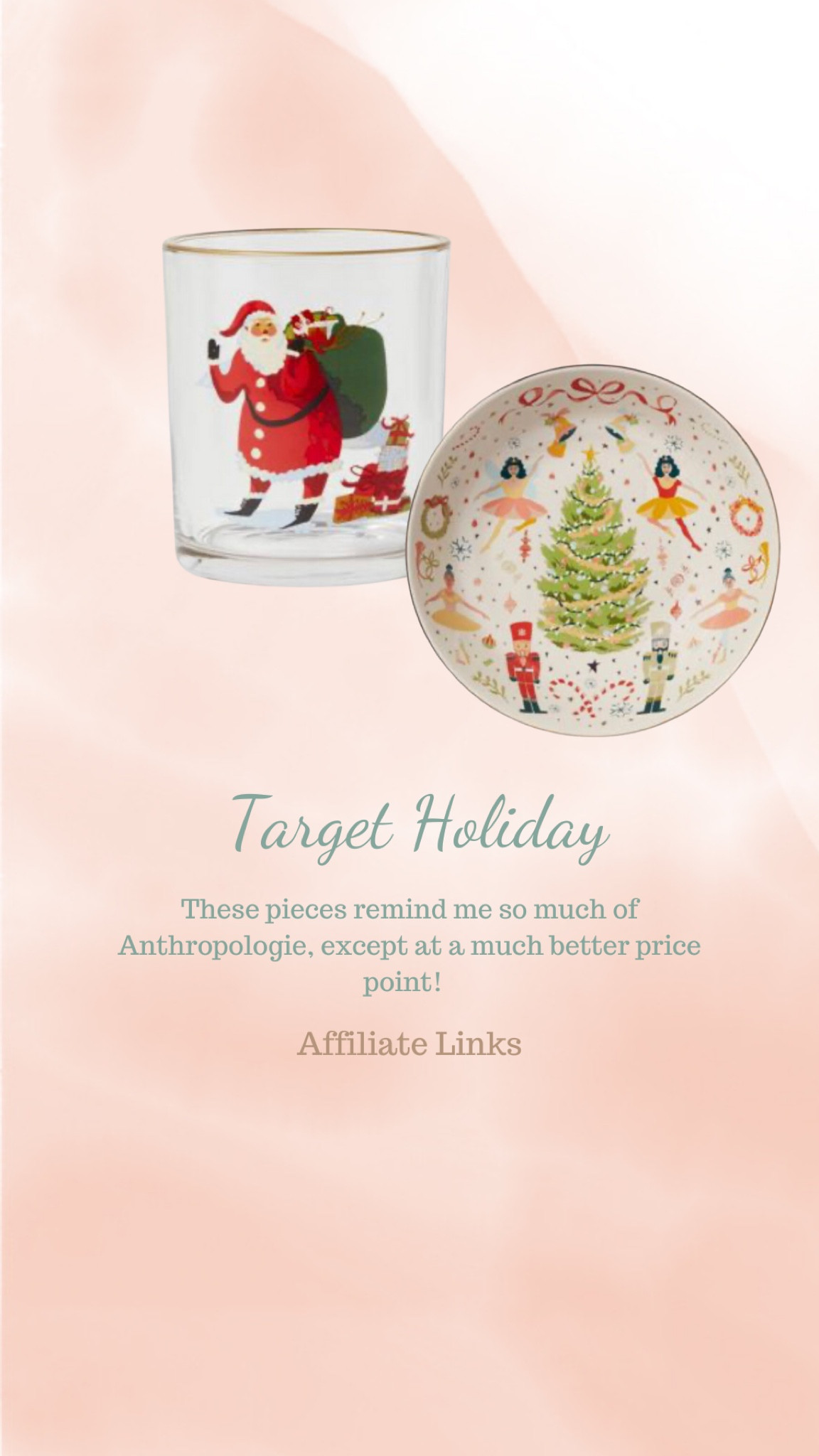 I am loving these adorable holiday finds from Target! They remind me so much of Anthropologie, but the price point is better! 

Holiday finds, Christmas decor, kitchen decor, holiday decor, anthro dupe, Anthropologie Christmas, Target Christmas, Target finds, kitchen, entertaining 

#LTKhome #LTKSeasonal #LTKHoliday